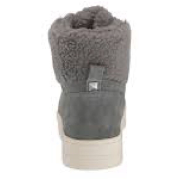 NEW Marc Fisher Darlene Suede Sherpa High Top Bootie Sneakers - Picture 4 of 12